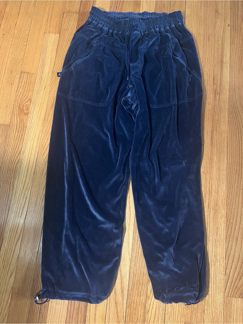 Men’s Jordan Navy Blue Velour Relaxed Jogger Pants Y2K